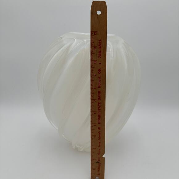 Vintage Glass 12" Vase by Larry Laslo Opalescent Italian Art Swirl Glass Vase - Picture 4 of 10
